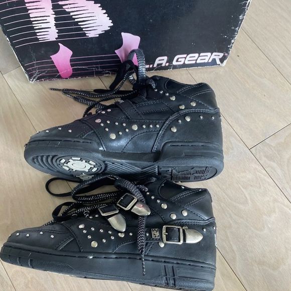 90s BLACK L.A. Gear Michael Jackson BILLIE JEAN Sneakers Women's Size US 7 1/2 - Picture 6 of 9